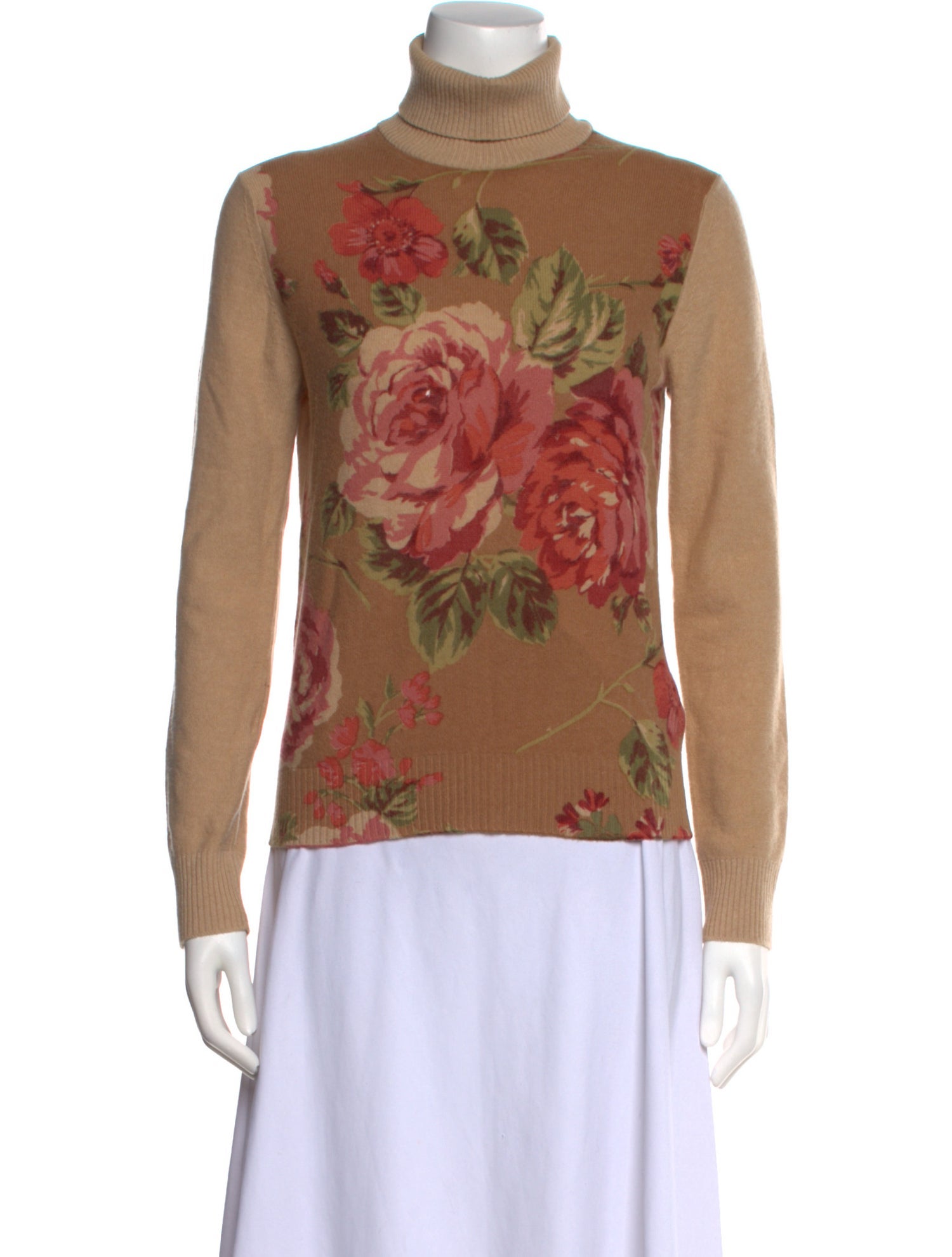 Etro Cashmere Floral Print Sweater
