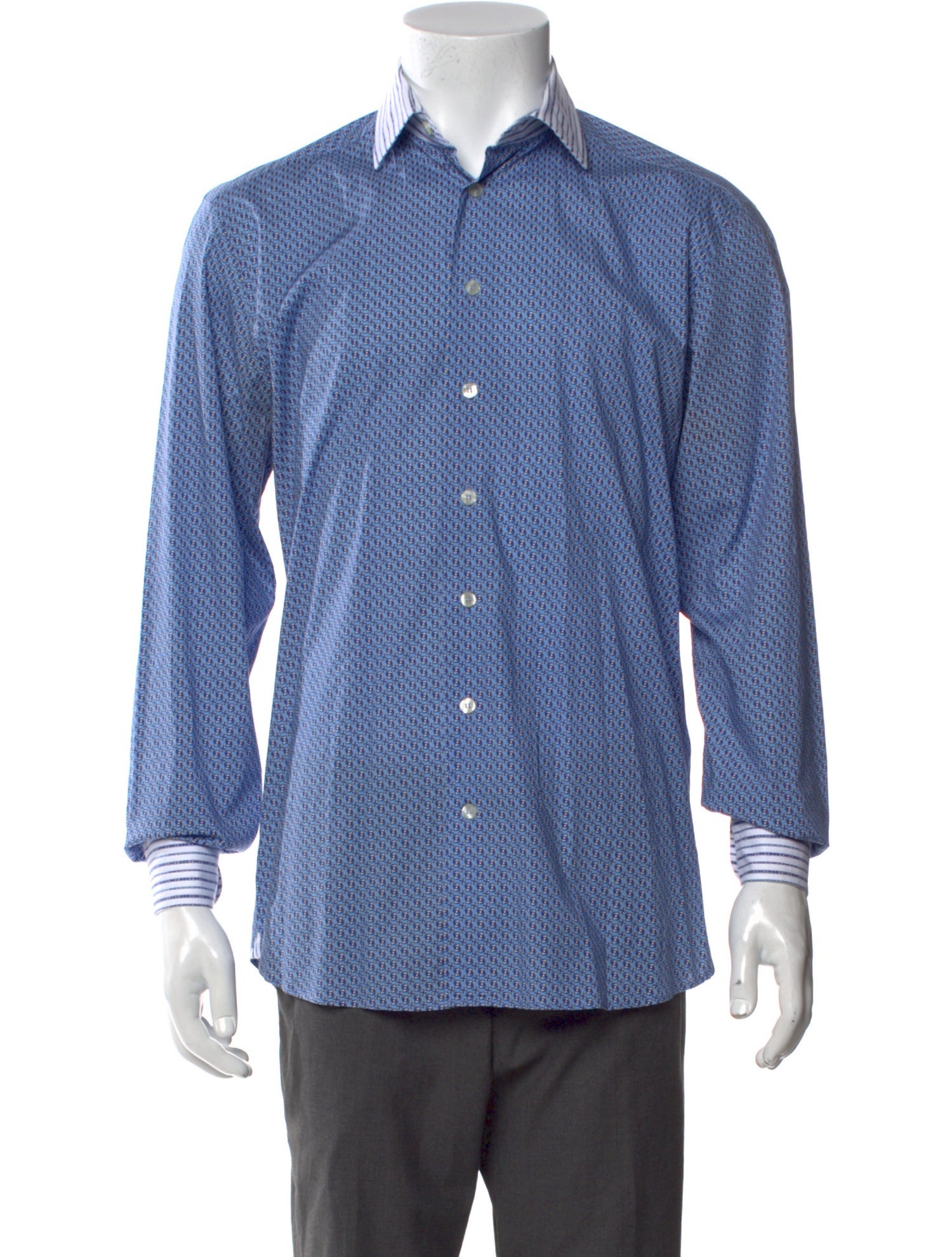 Etro Printed Long Sleeve Dress Shirt
