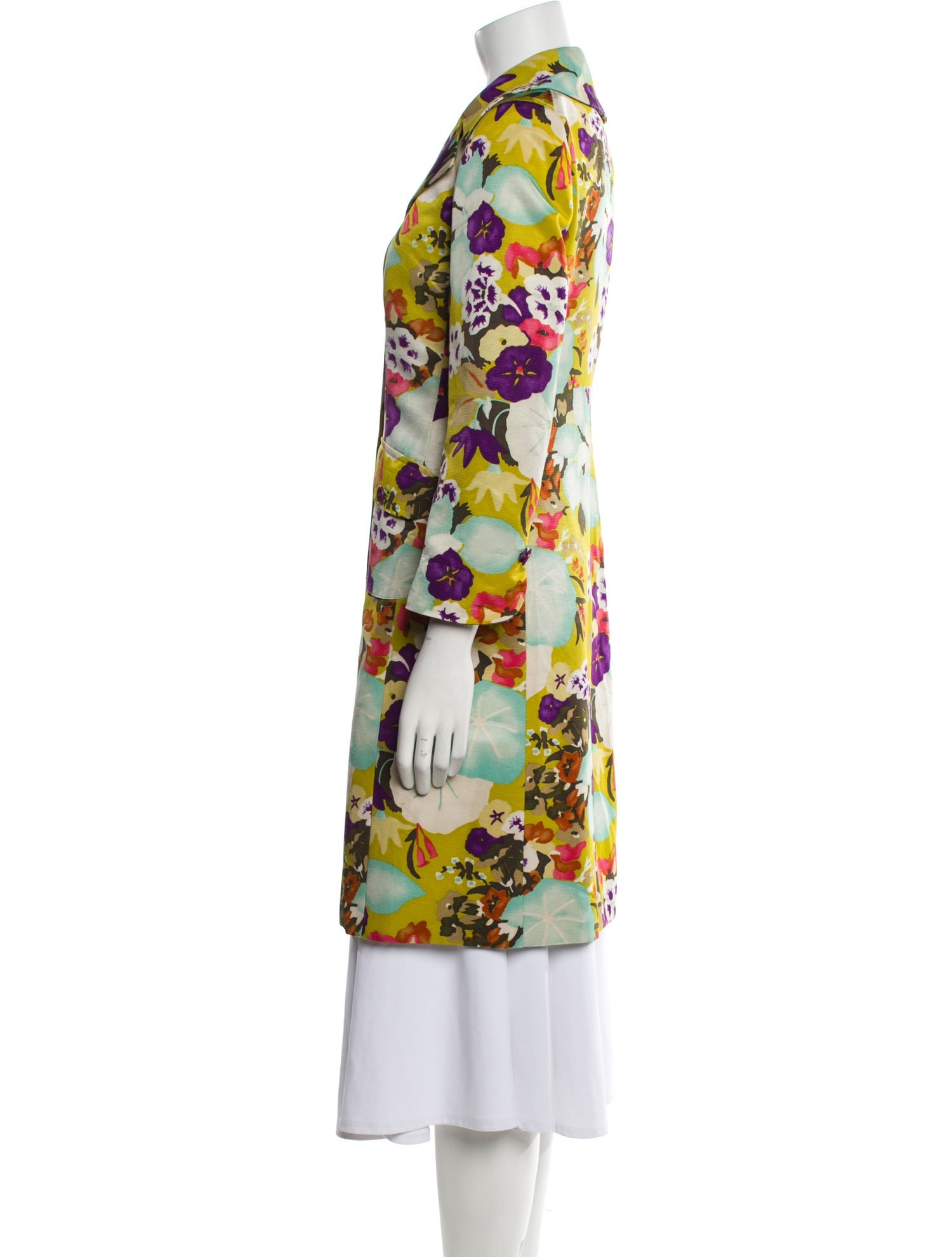 Etro Floral Print Trench Coat