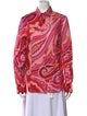 Etro Printed Long Sleeve Button-Up Top