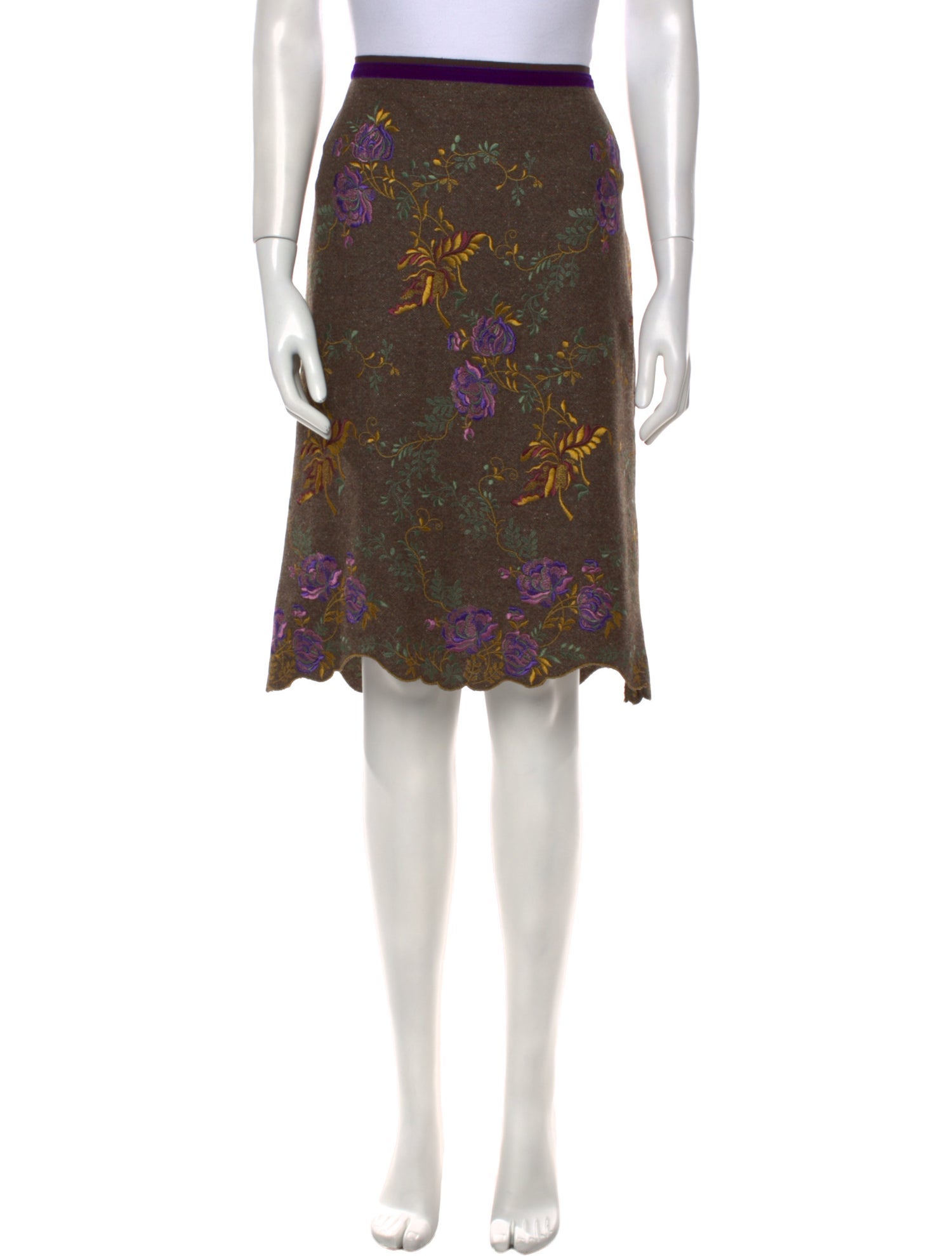 Etro Wool Knee-Length Skirt