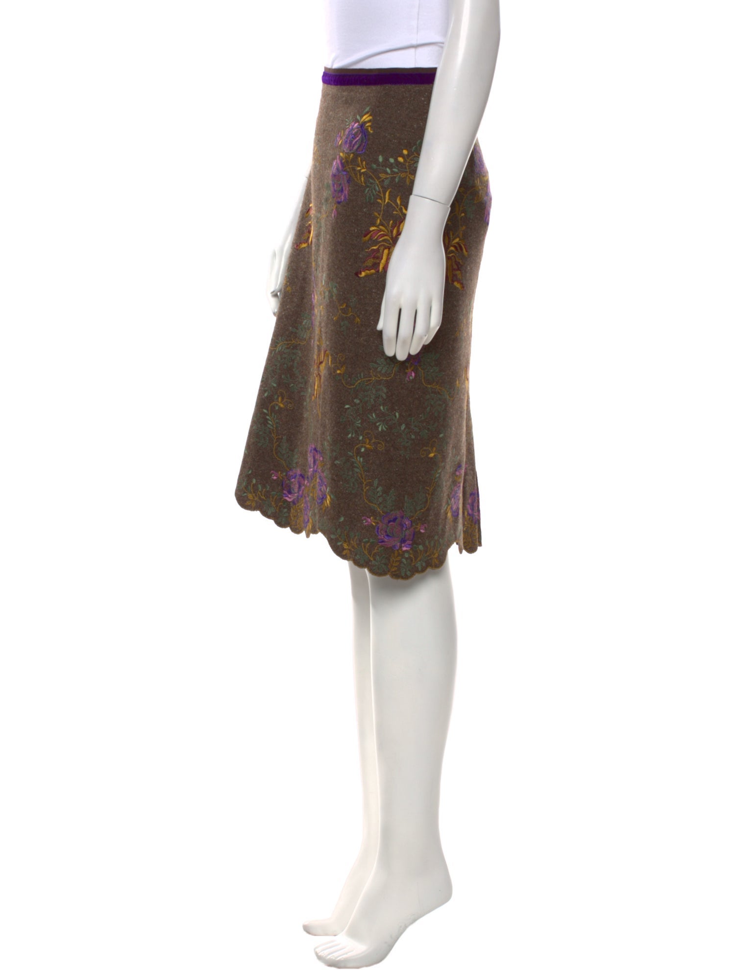 Etro Wool Knee-Length Skirt