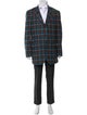 Etro Lambswool Plaid Print Sport Coat