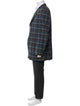 Etro Lambswool Plaid Print Sport Coat
