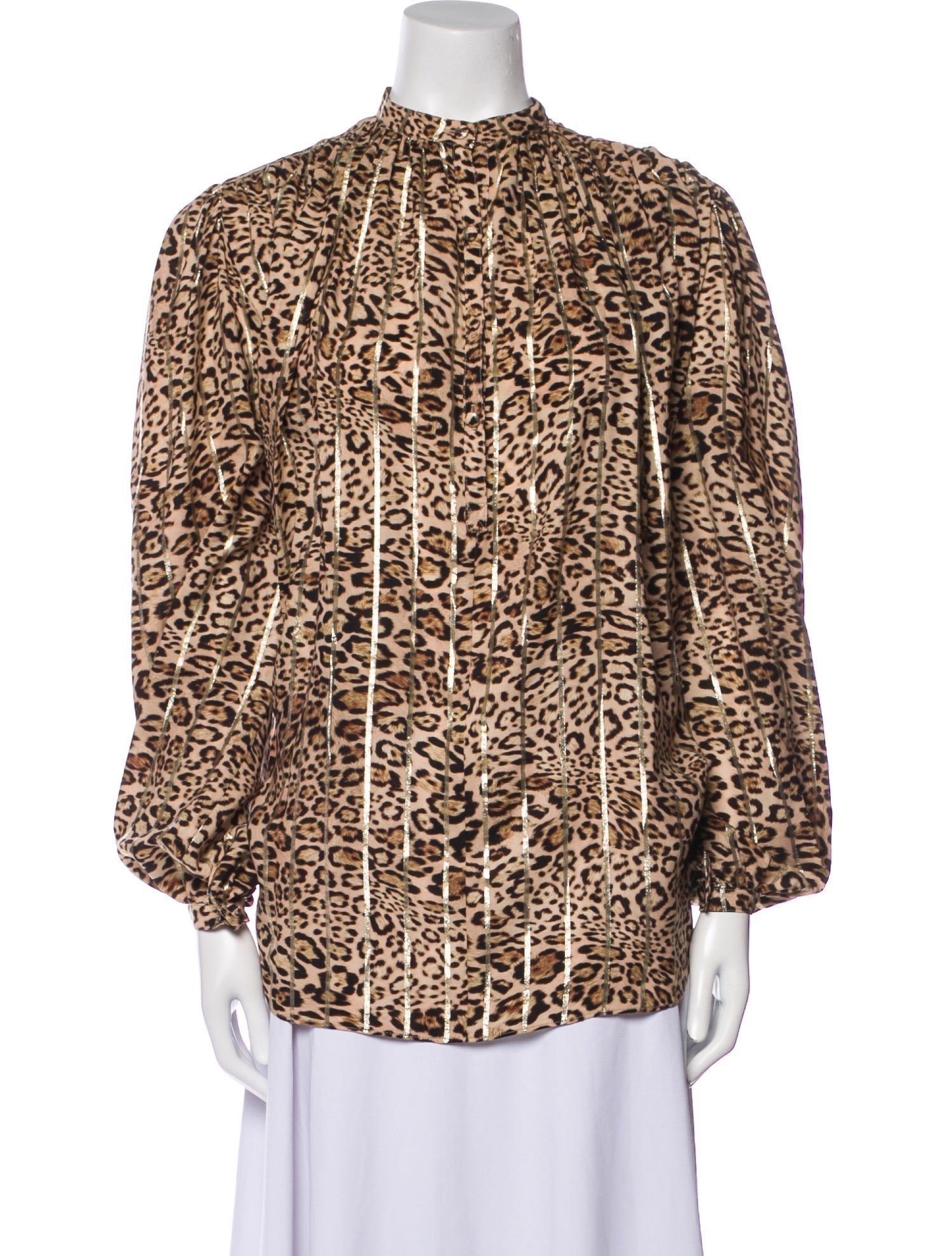 Etro Silk Animal Print Blouse