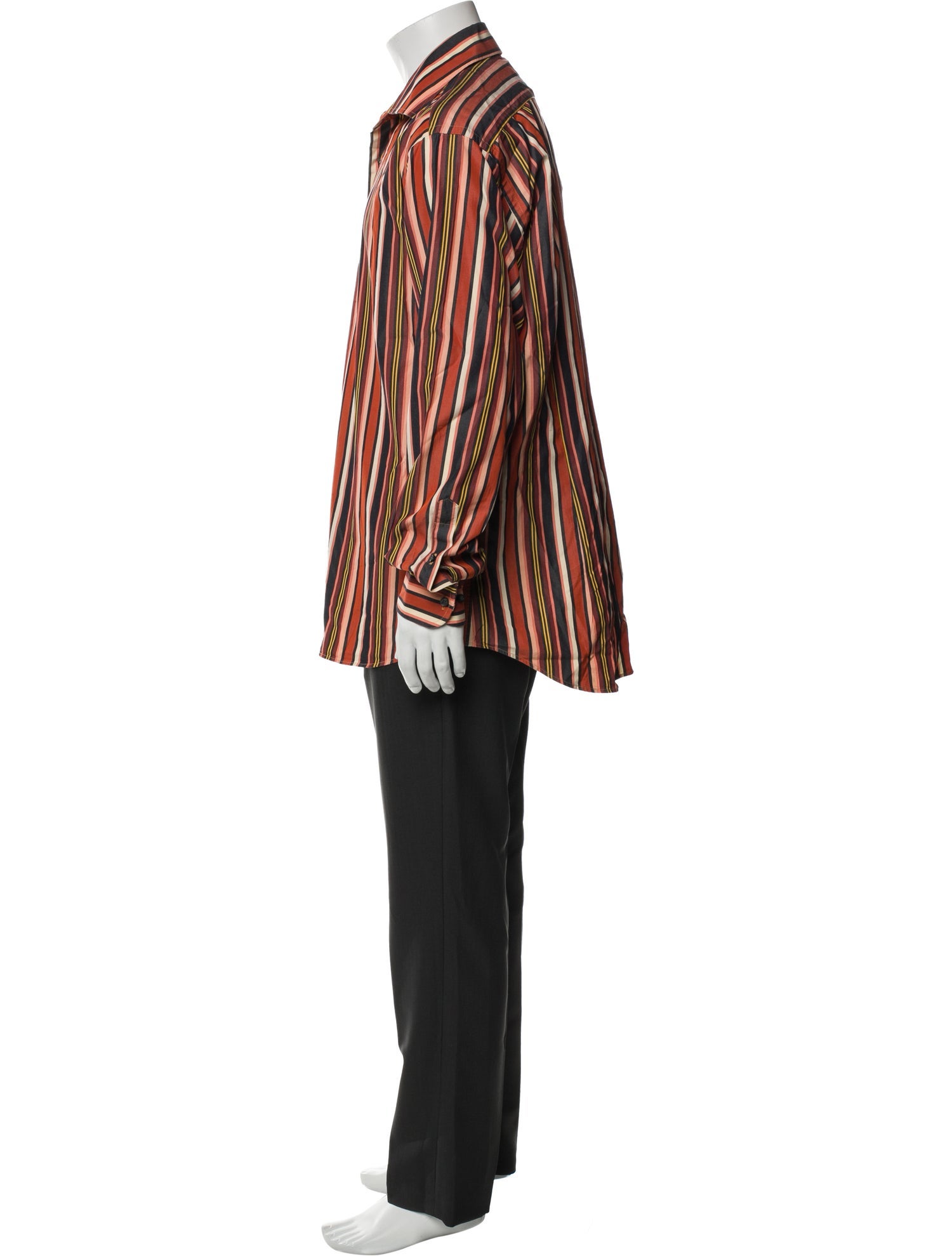 Etro Striped Long Sleeve Dress Shirt