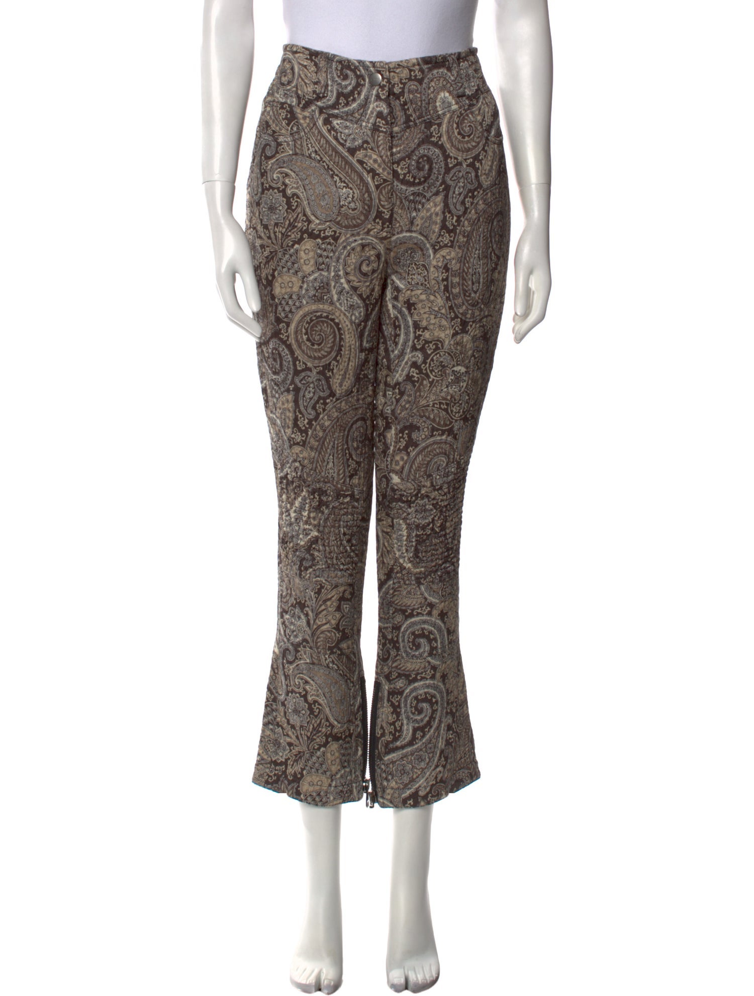 Etro Paisley Print Straight Leg Pants