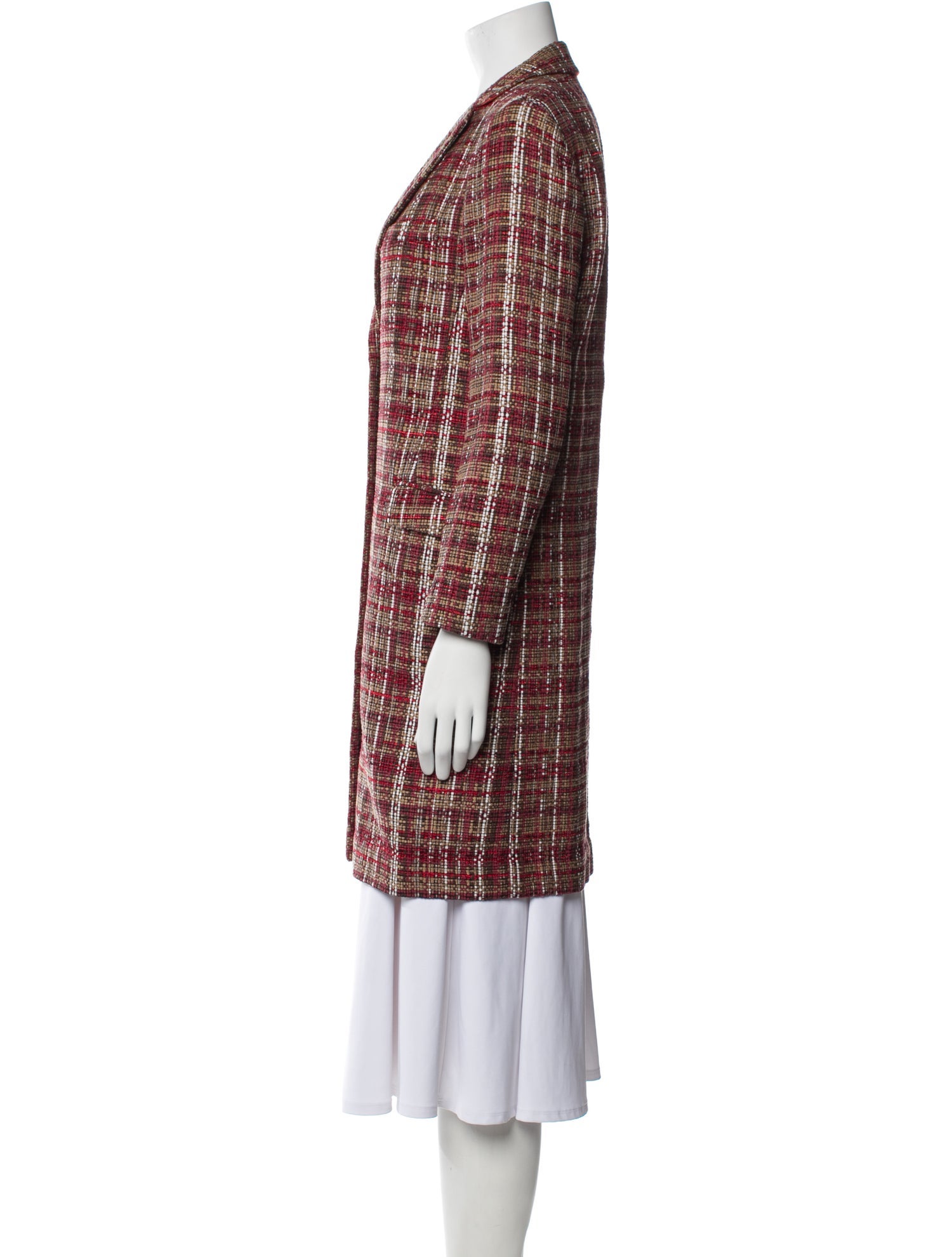 Etro Tweed Plaid Print Evening Jacket
