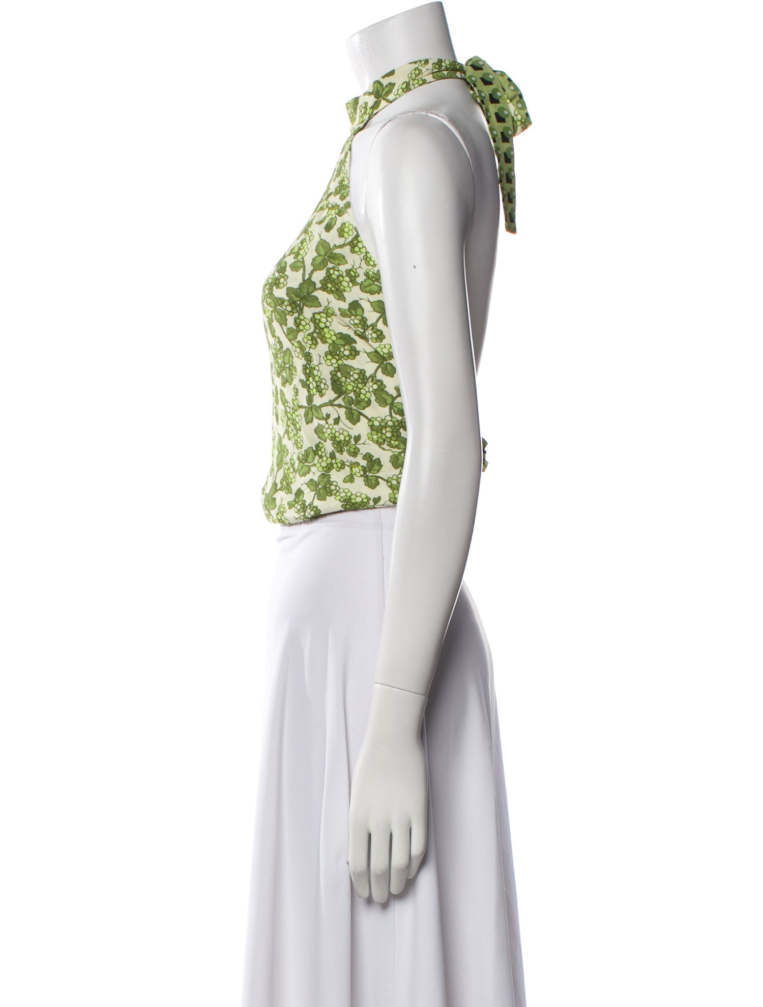 Etro Printed Halterneck Crop Top