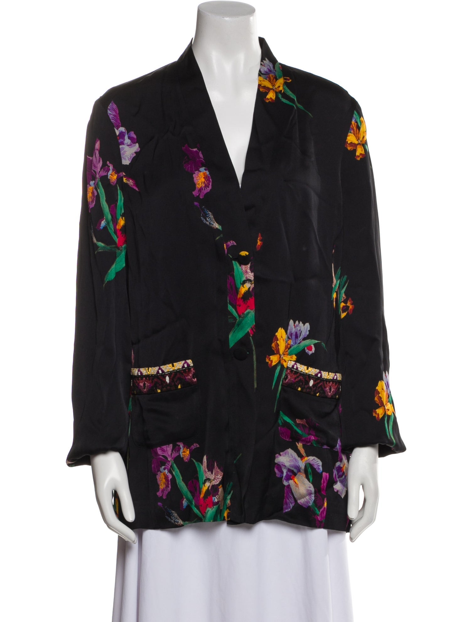 Etro Silk Floral Print Blazer