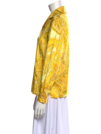 Etro Silk Printed Button-Up Top