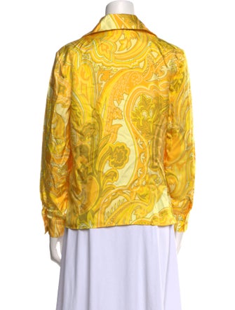Etro Silk Printed Button-Up Top