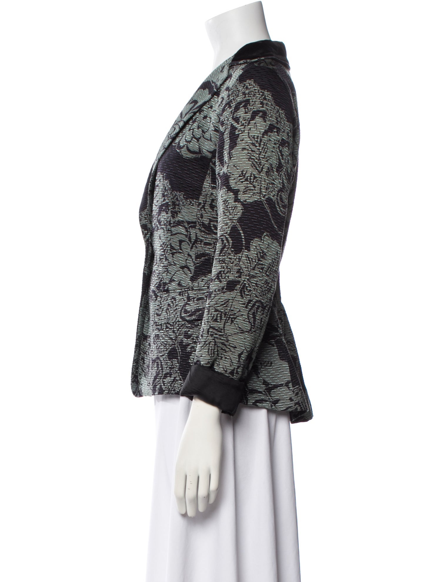 Etro Wool Floral Print Blazer