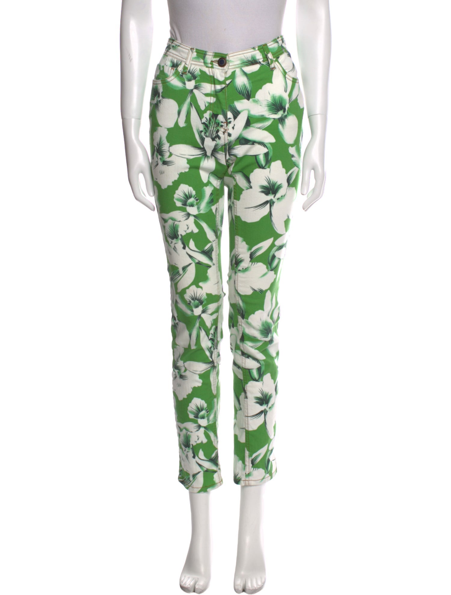 Etro Floral Print Straight Leg Pants
