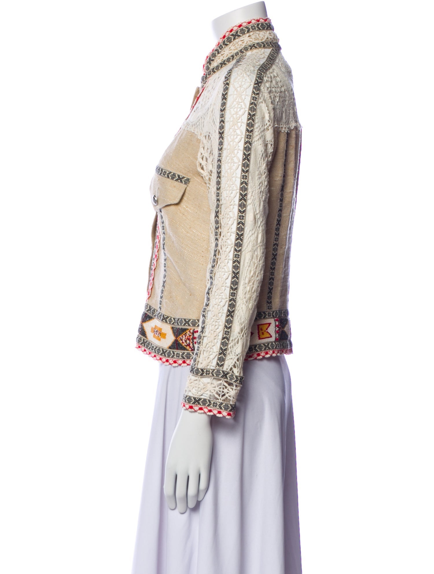 Etro Silk Colorblock Pattern Blazer