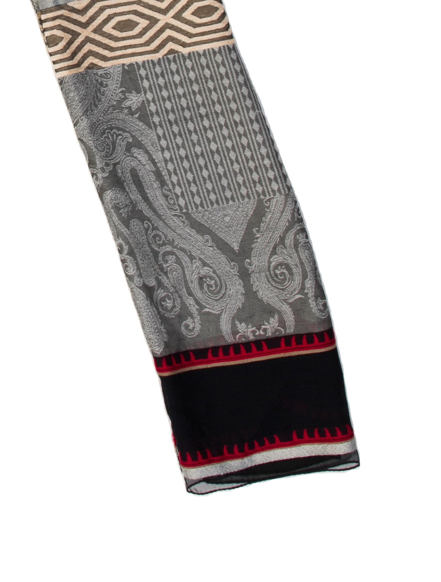 Etro Wool Paisley Print Scarf