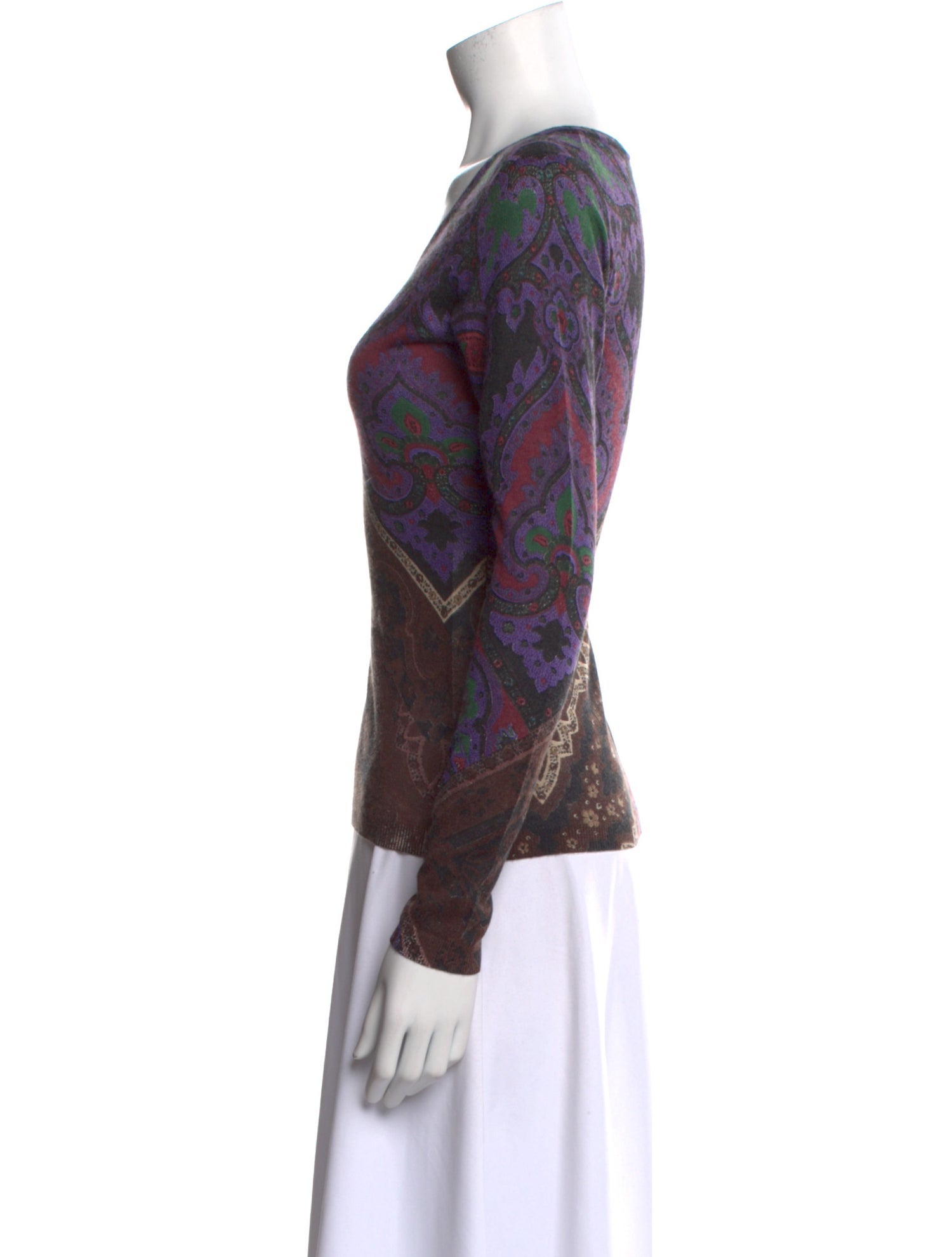Etro Silk Paisley Print Top