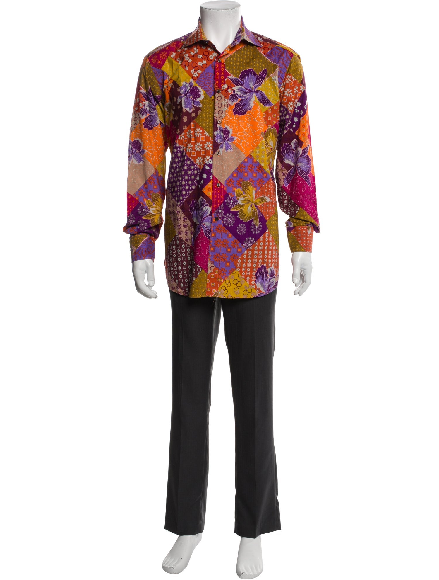 Etro Floral Print Long Sleeve Shirt