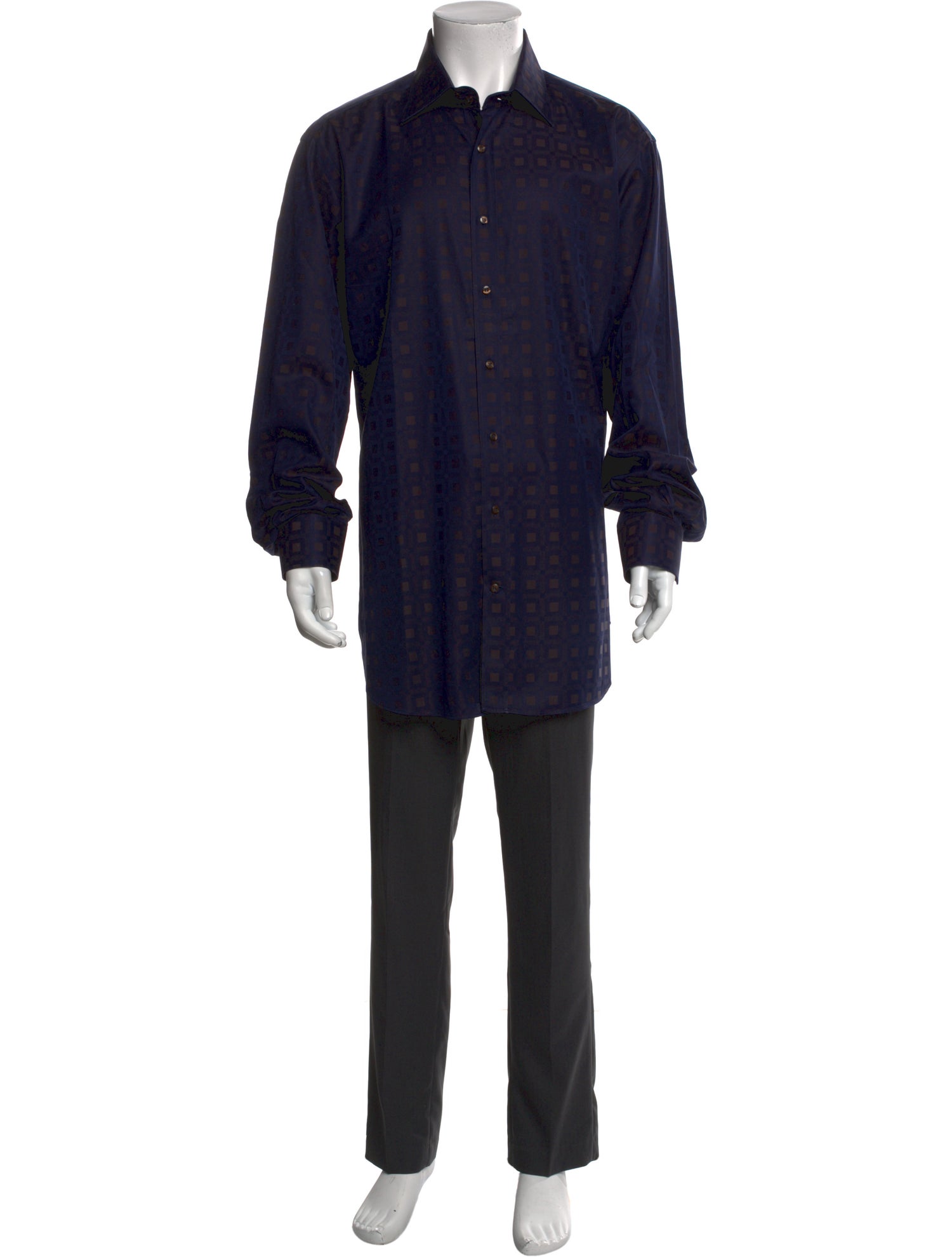 Etro Plaid Print Long Sleeve Shirt