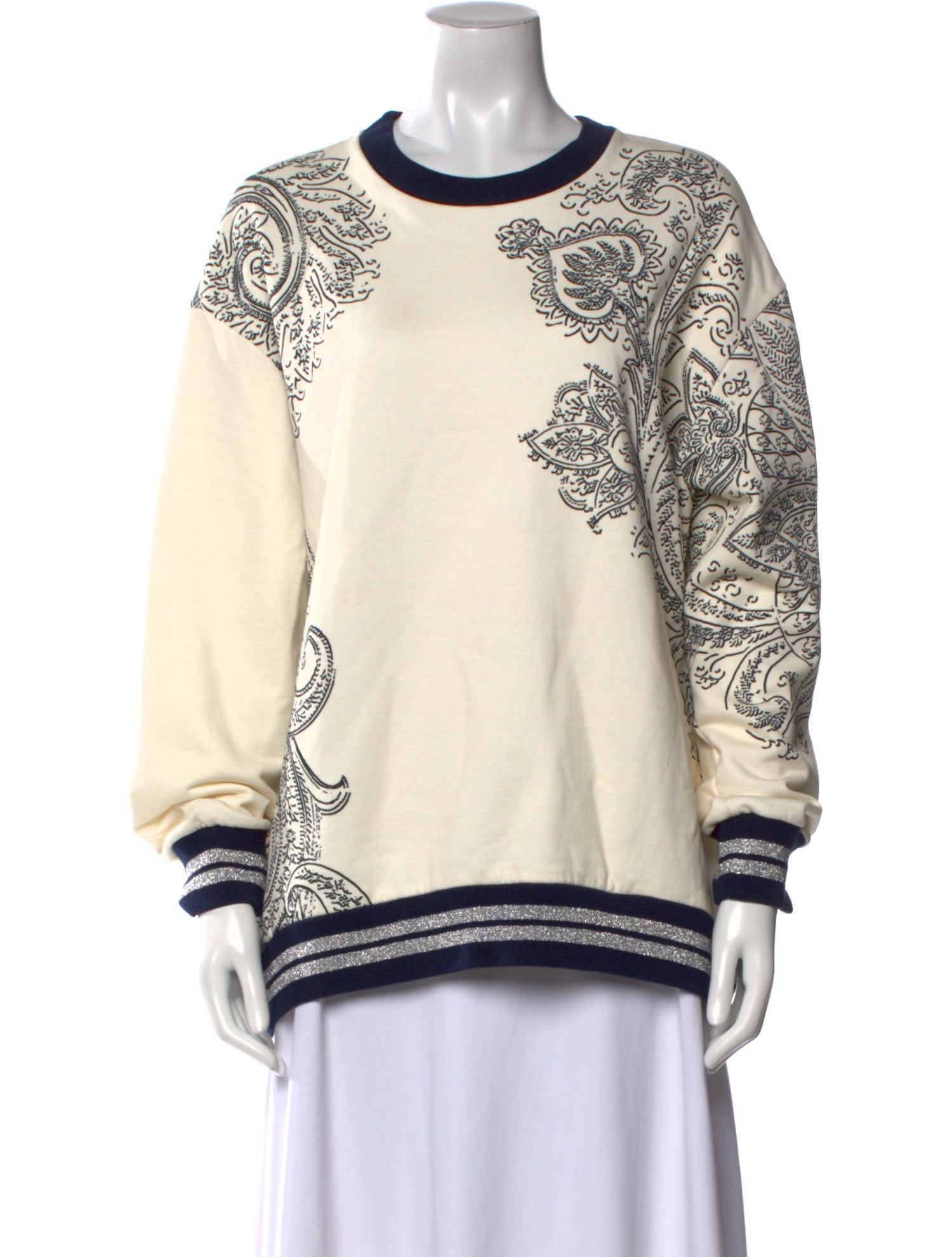Etro Printed Crew Neck Sweater