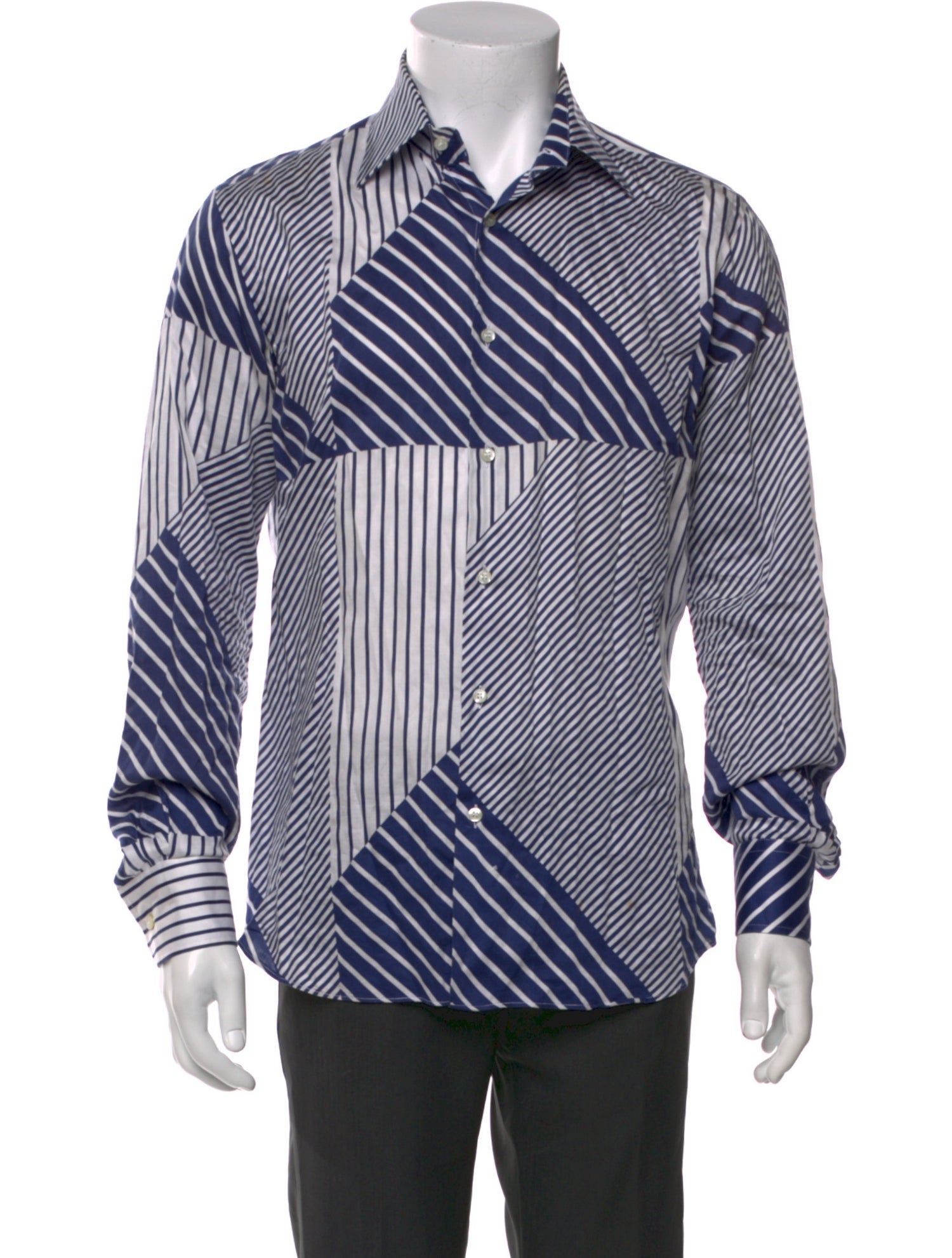 Etro Striped Long Sleeve Dress Shirt