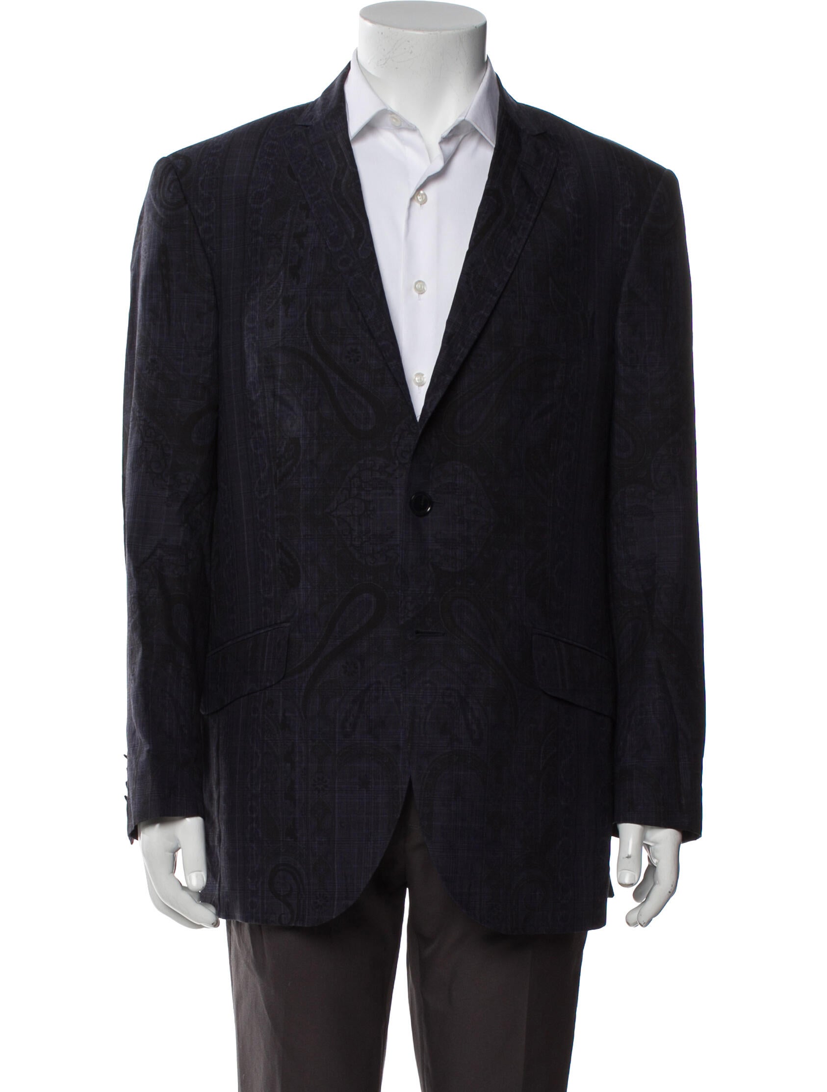 Etro Wool Paisley Print Blazer