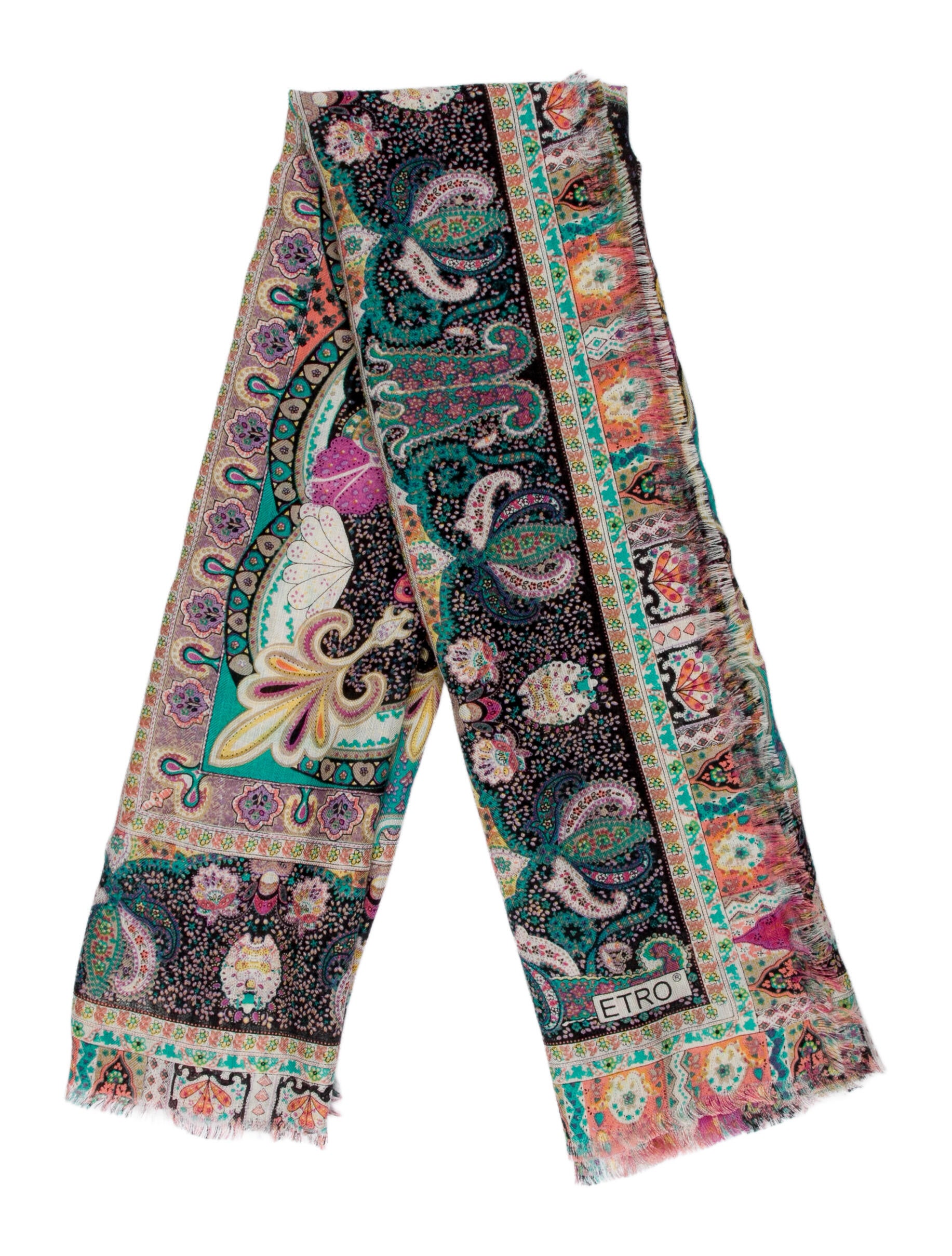 Etro Silk Paisley Print Scarf