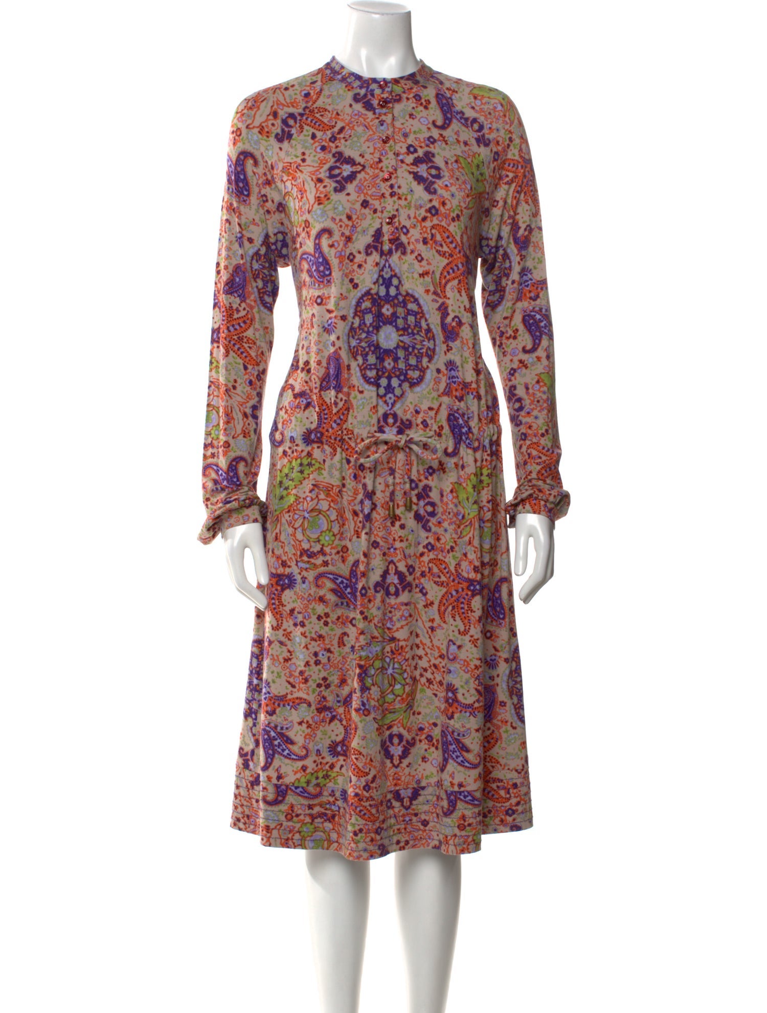 Etro Floral Print Midi Length Dress