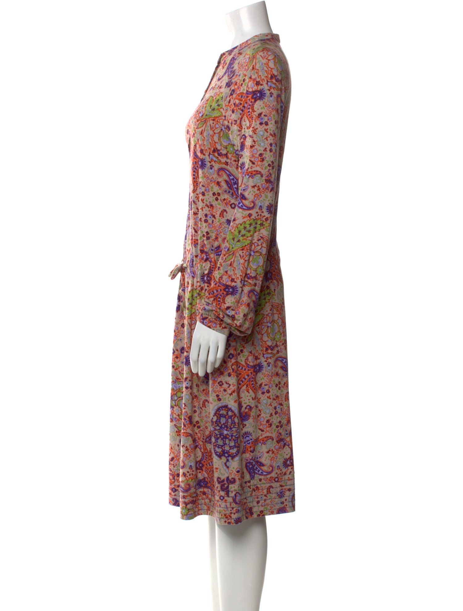 Etro Floral Print Midi Length Dress