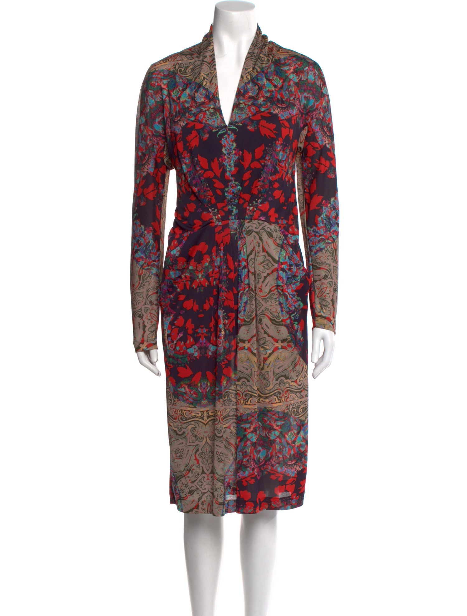 Etro Paisley Print Midi Length Dress