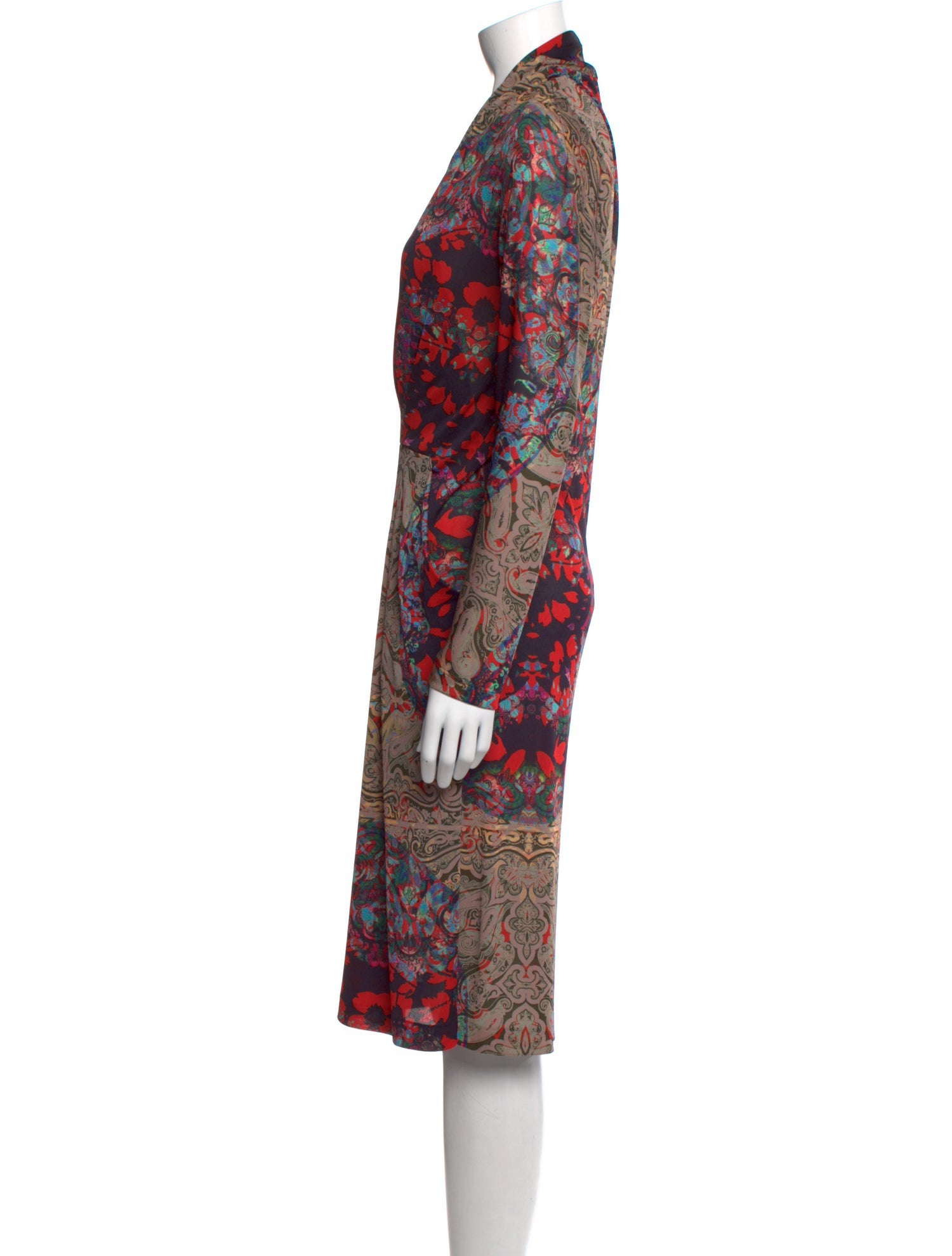 Etro Paisley Print Midi Length Dress