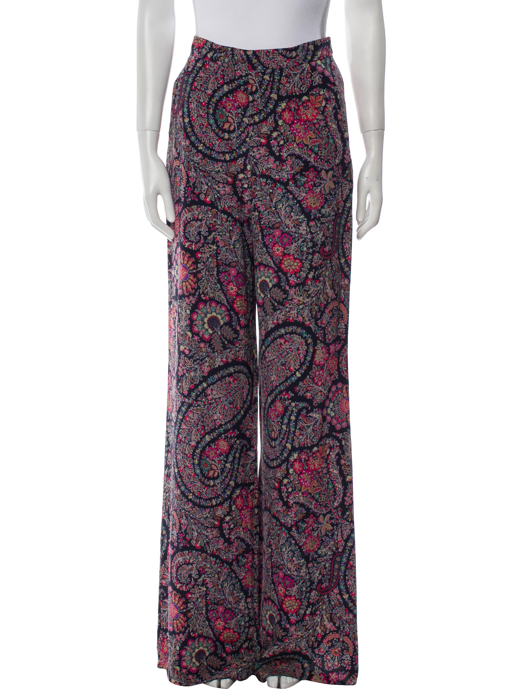 Etro Paisley Print Wide Leg Pants