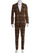 Etro Wool Plaid Print Two-Piece Suit