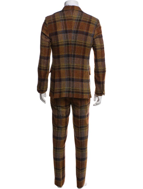 Etro Wool Plaid Print Two-Piece Suit