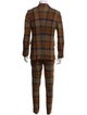 Etro Wool Plaid Print Two-Piece Suit