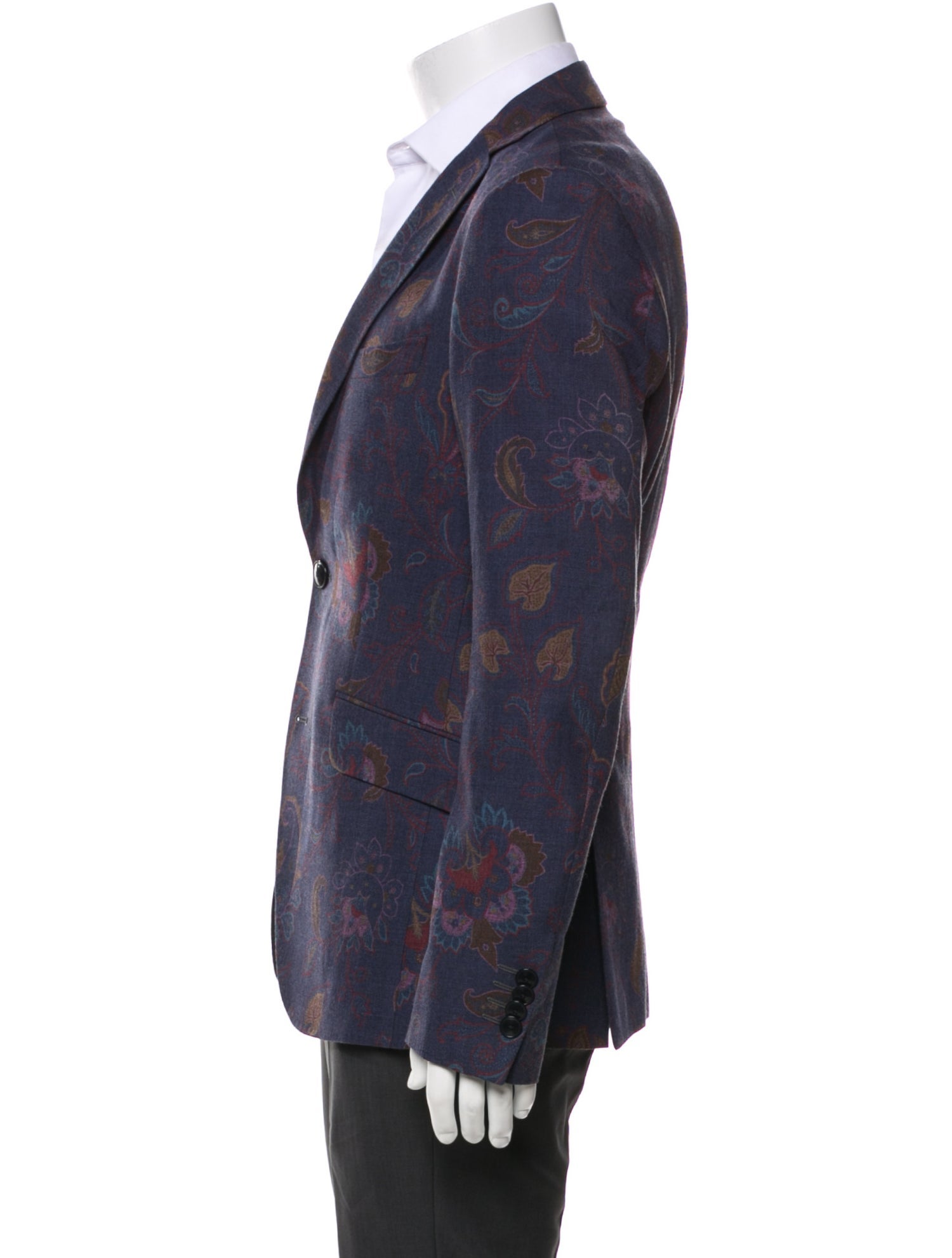 Etro Wool Floral Print Blazer