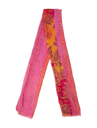 Etro Silk Paisley Print Scarf