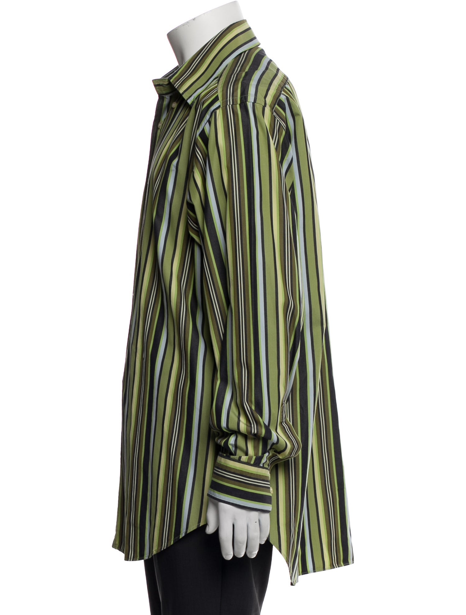 Etro Striped Long Sleeve Dress Shirt