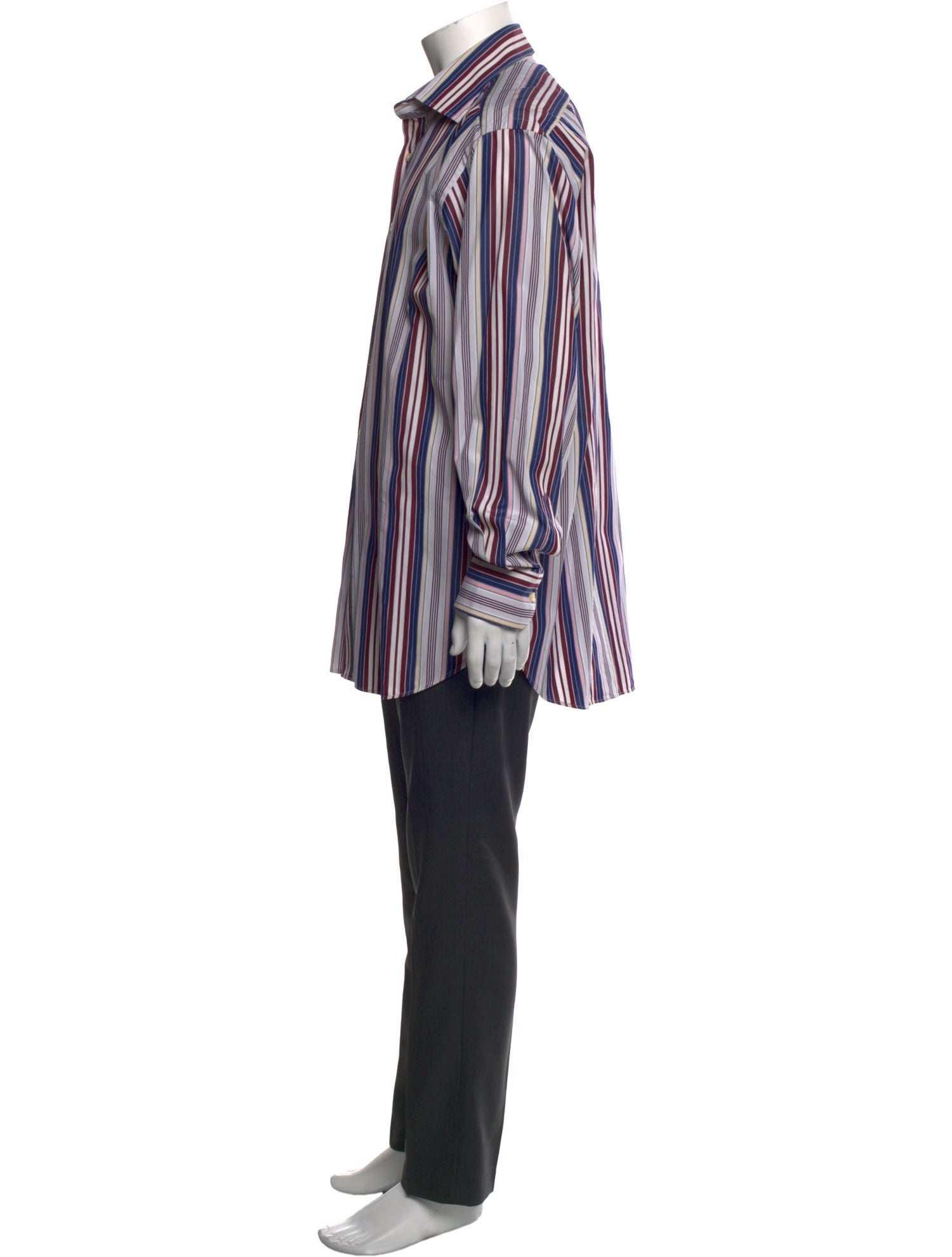 Etro Striped Long Sleeve Dress Shirt