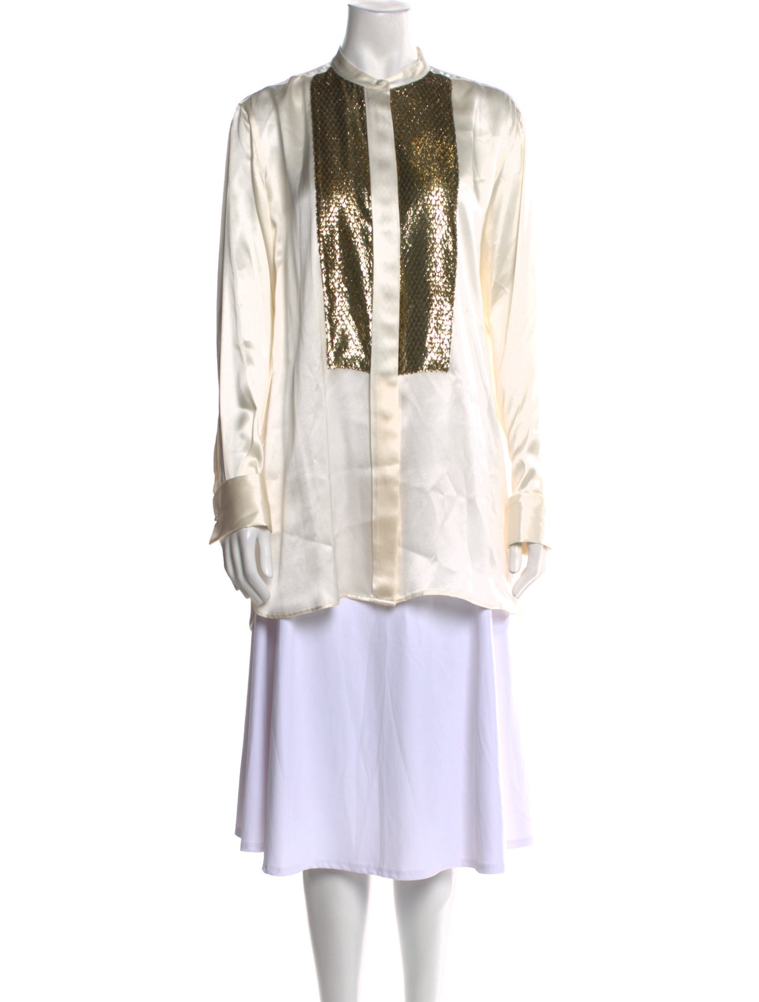 Etro Silk Colorblock Pattern Tunic