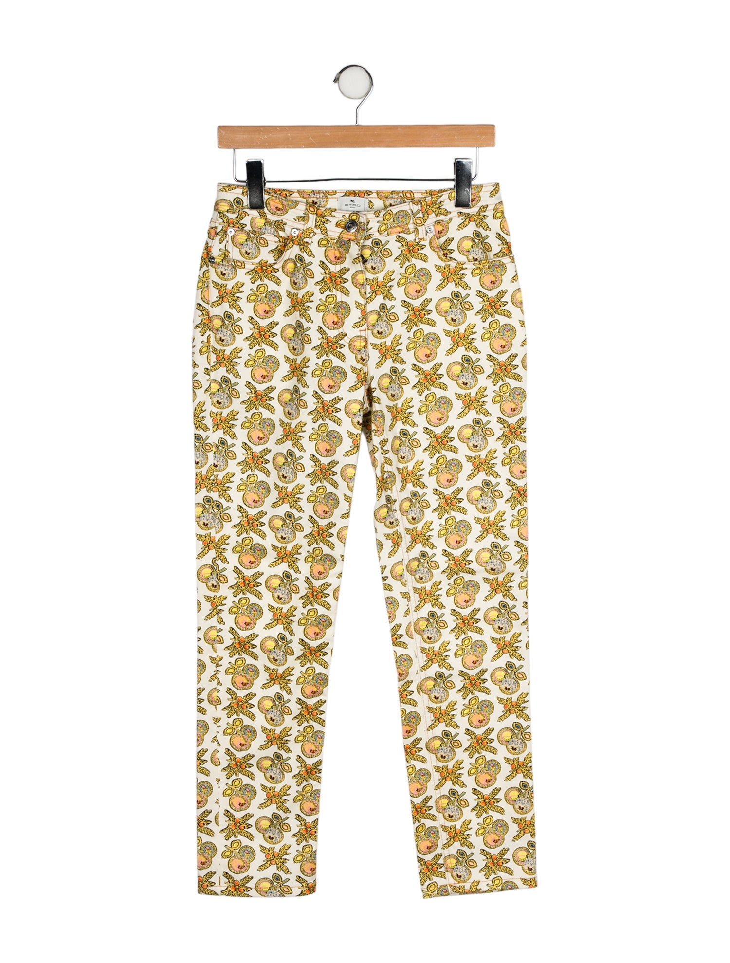 Etro Floral Print Skinny Leg Pants
