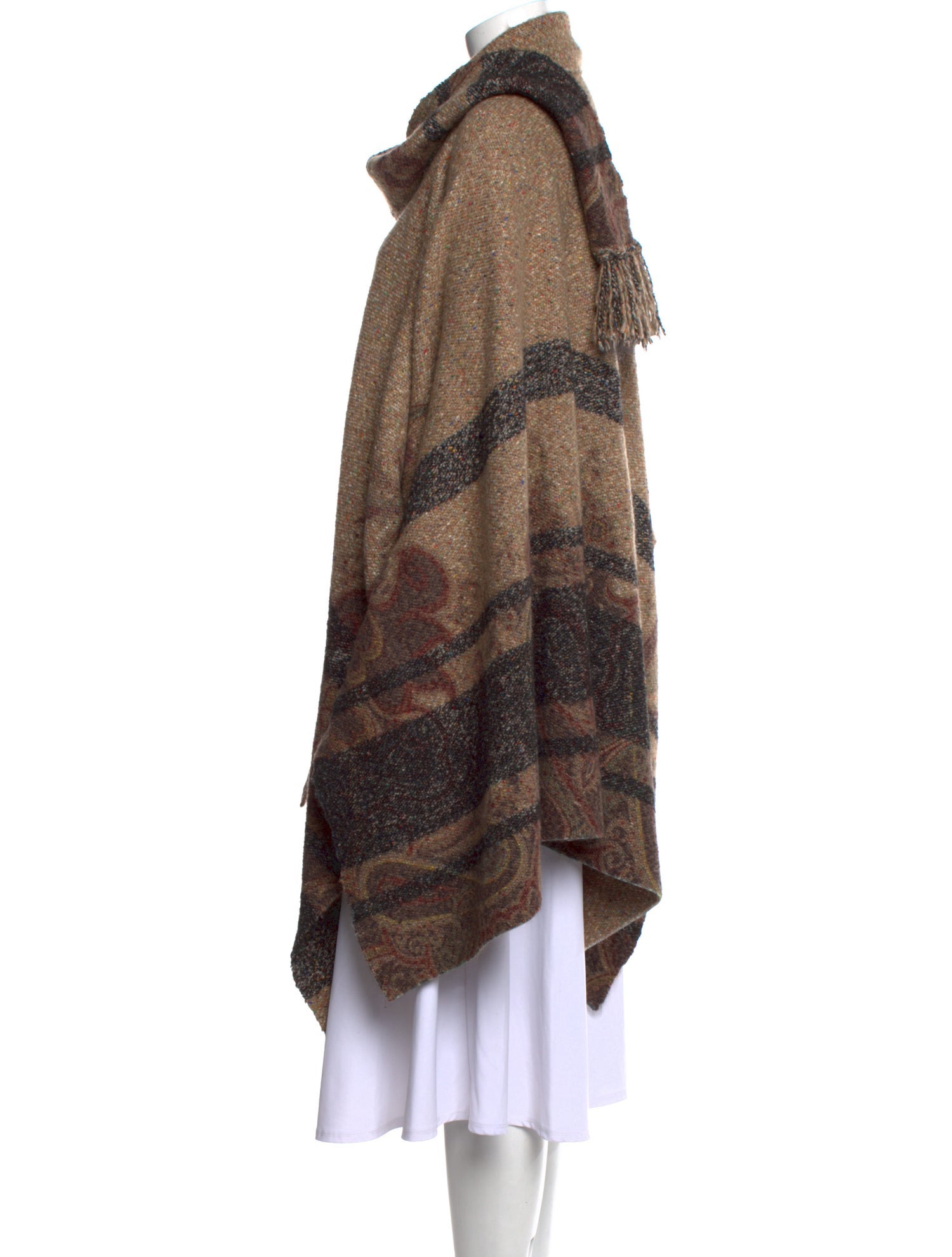 Etro Striped Cowl Neck Sweater