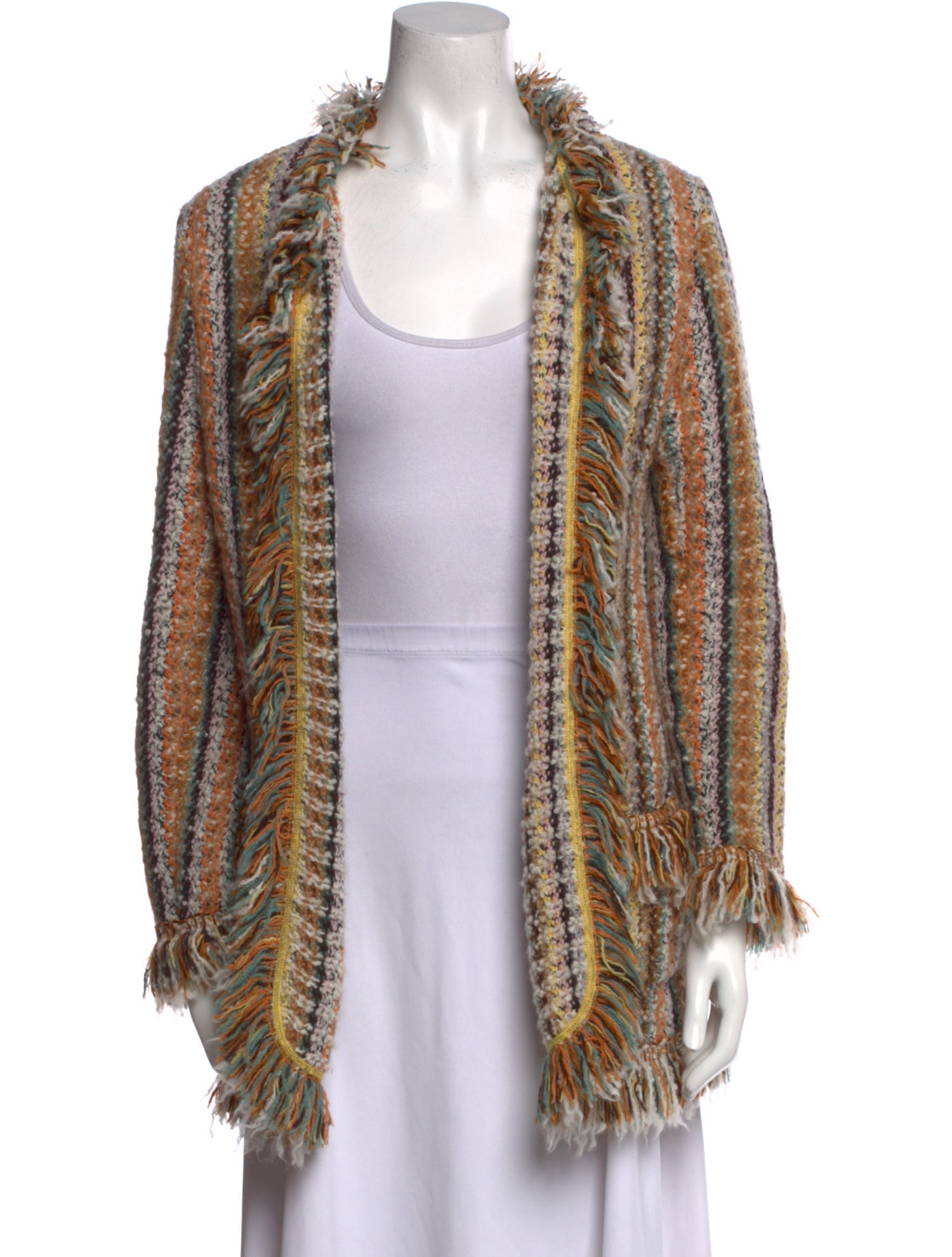 Etro Striped Open Front Sweater