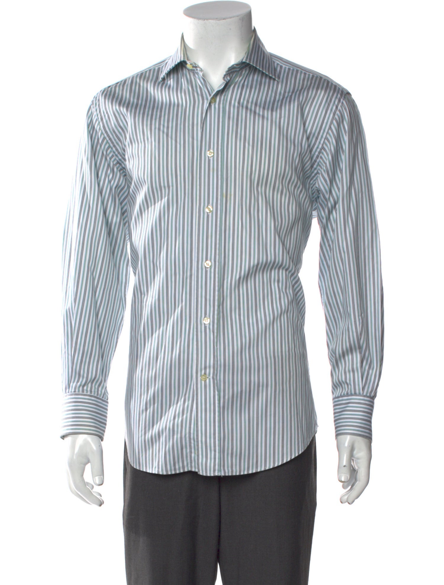 Etro Striped Long Sleeve Dress Shirt