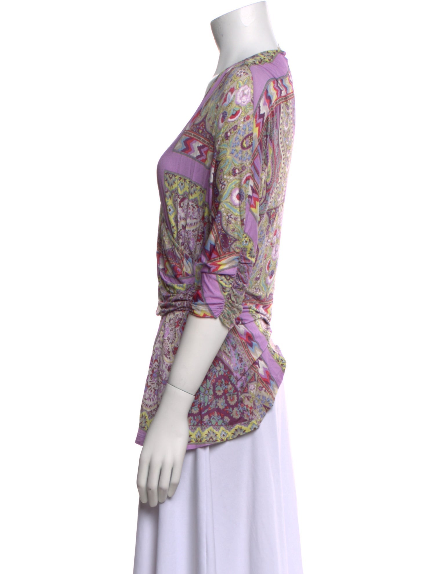 Etro Paisley Print V-Neck Blouse
