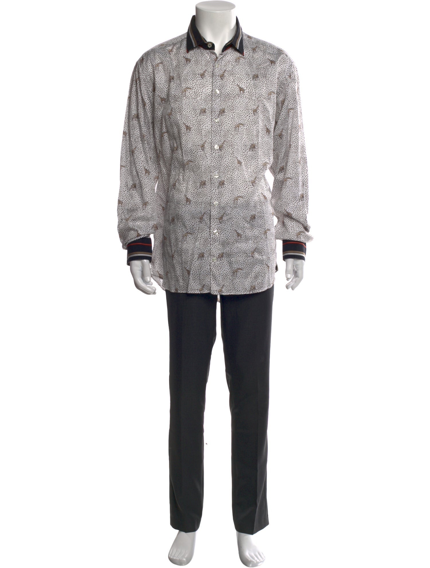 Etro Polka Dot Print Long Sleeve Shirt