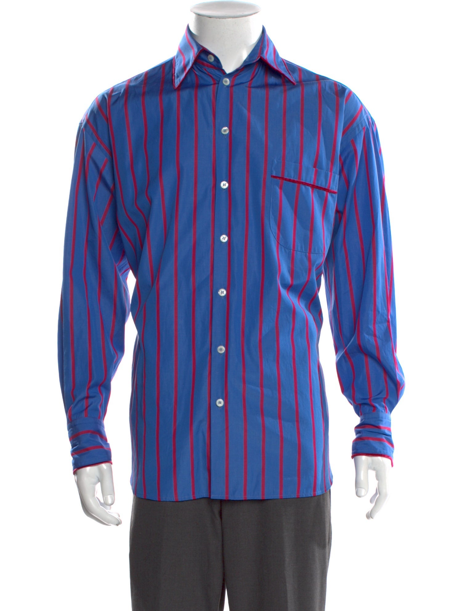 Etro Striped Long Sleeve Dress Shirt