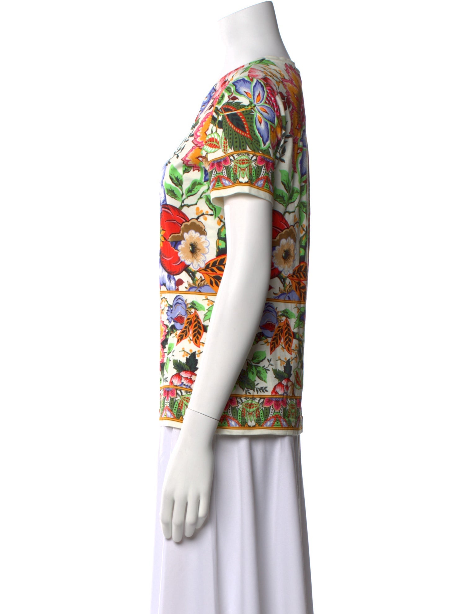 Etro Floral Print Crew Neck T-Shirt