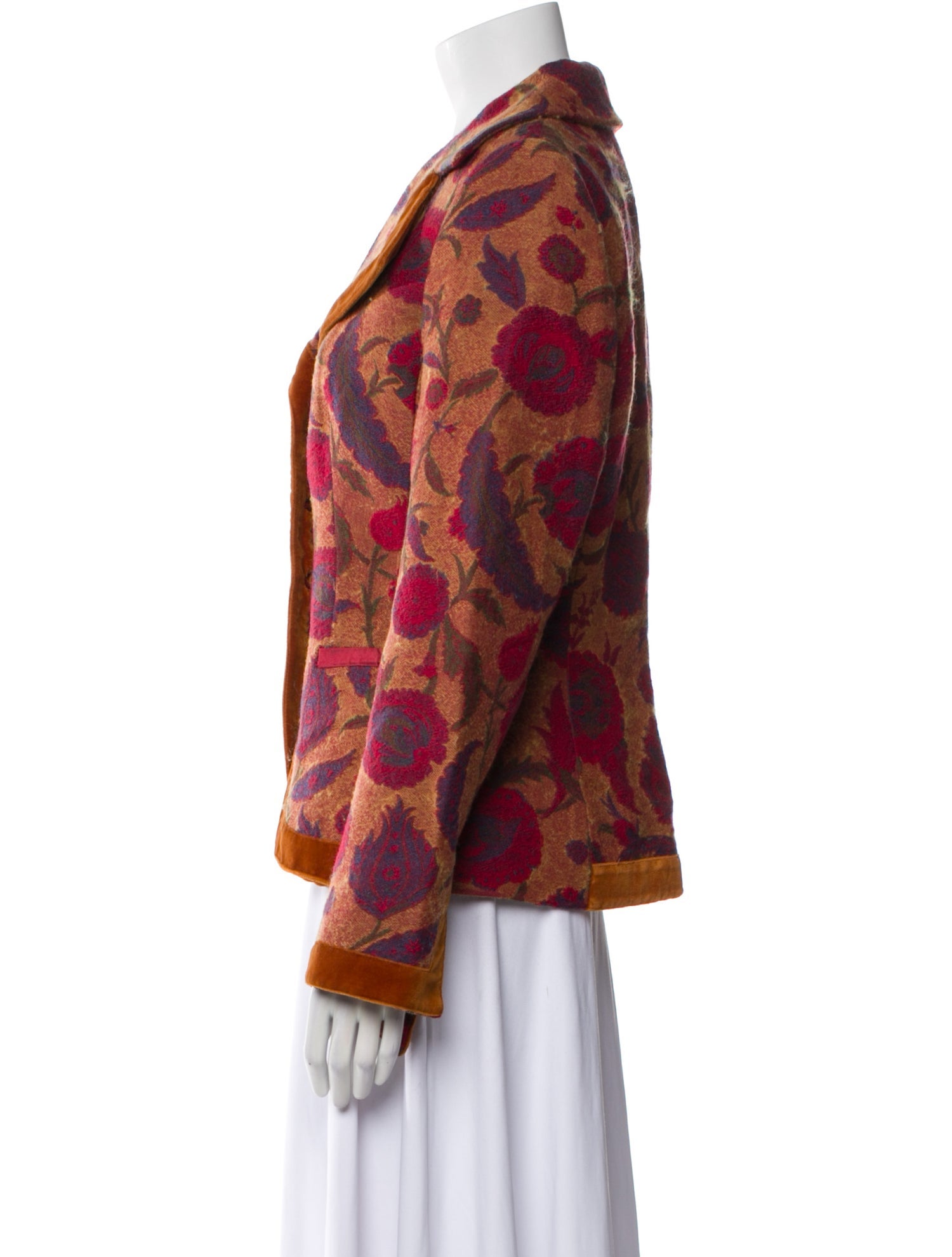 Etro Silk Floral Print Blazer