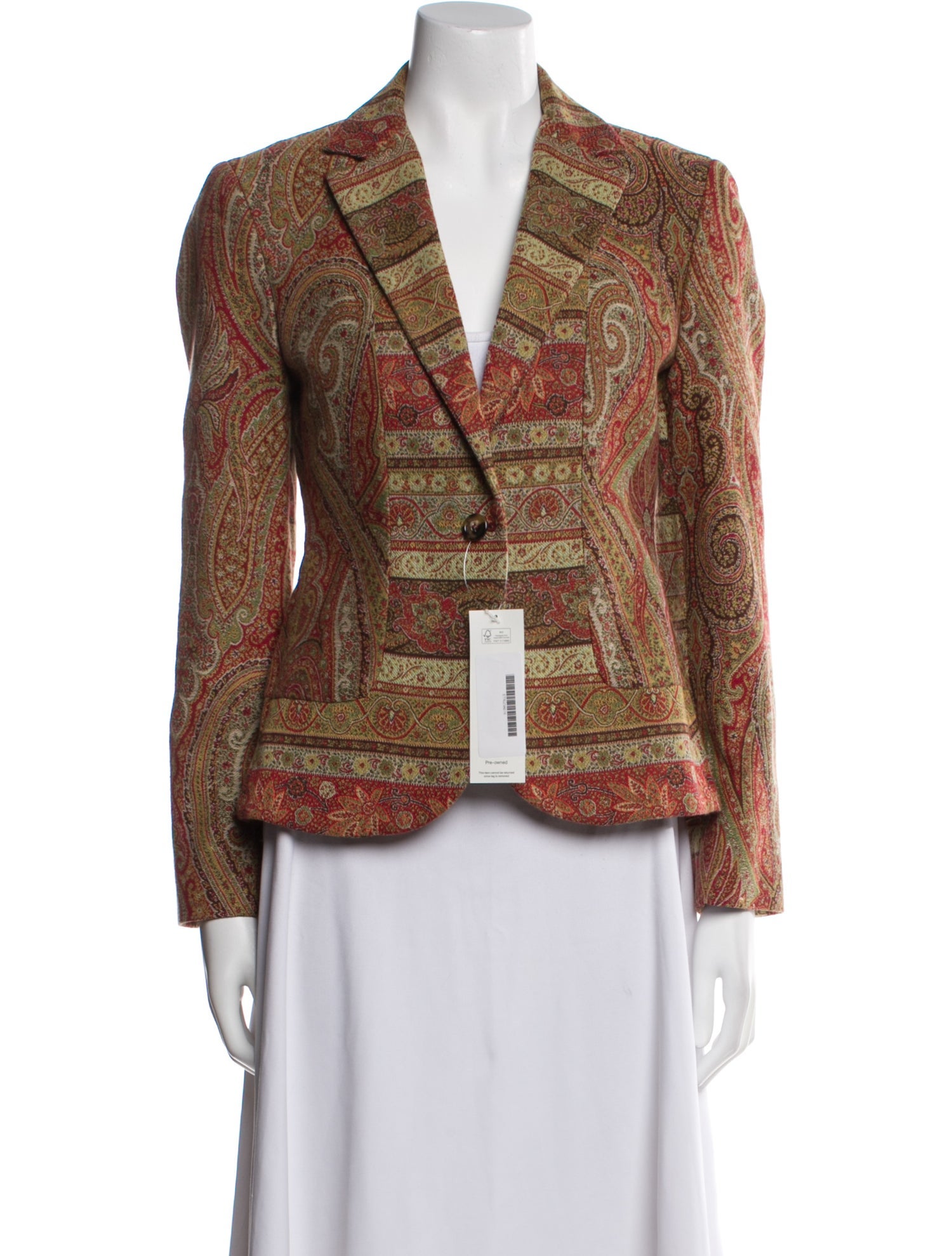 Etro Plaid Print Blazer